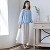 Girls' Autumn Lace Two-Piece Set: Long-Sleeve Top and Skirt for Children