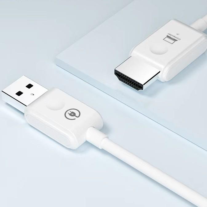 4K HDMI Drahtloser Sender für Bildschirmspiegelung: Laptop zu Projektor/TV/Telefon, 50m Reichweite