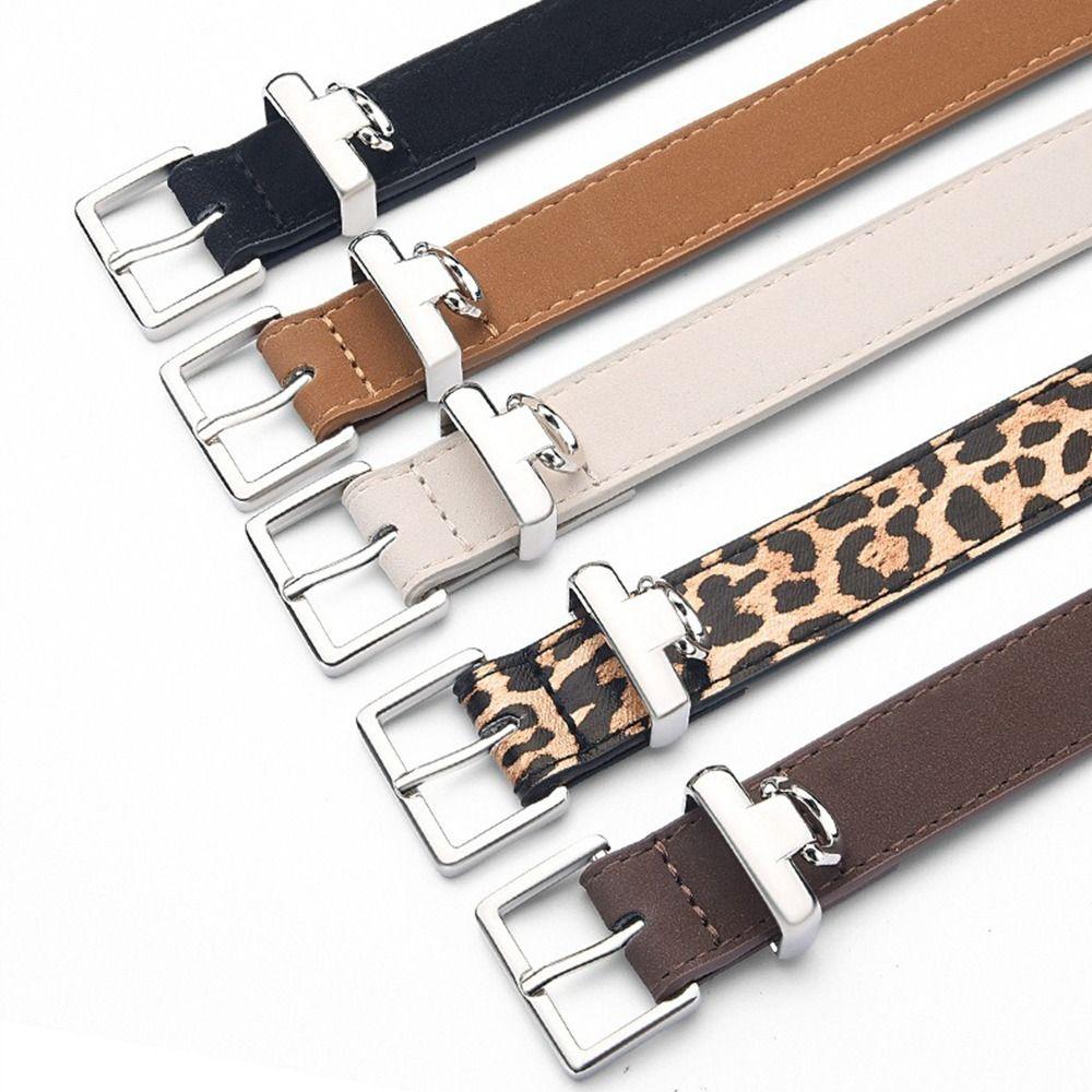 Designer Women's Belt Leopard Pattern Dress Jeans Belt Casual Leather Waist Belt  Decoration