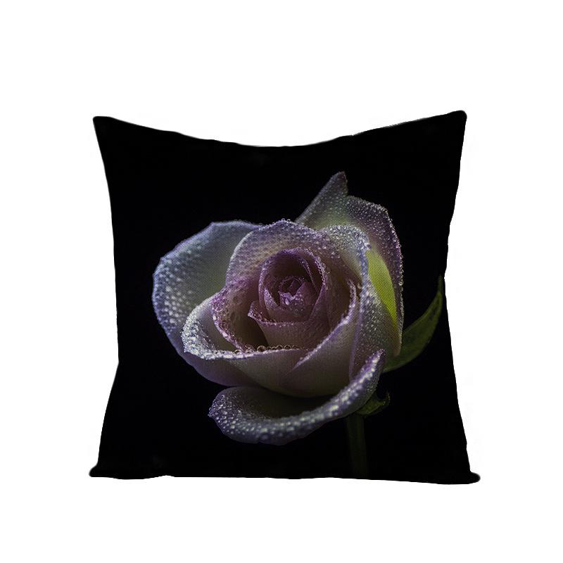 Modern Simple 3D Flower Polyester Pillow Cover for Home New Chinese Style Pillow Sofa Car Cushion Cover