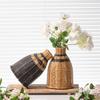 Hand-Woven Vintage Premium Vase Living Room Decor Faux Rattan Flower Vase Home Decor