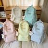 New Schoolbag Female Junior High School College Student Small Fresh Bow Large Capacity Backpack Dopamine Backpack