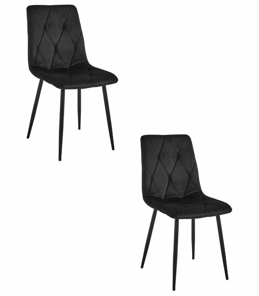 LIBRA Chair - Black Velvet / Black Legs X 2
