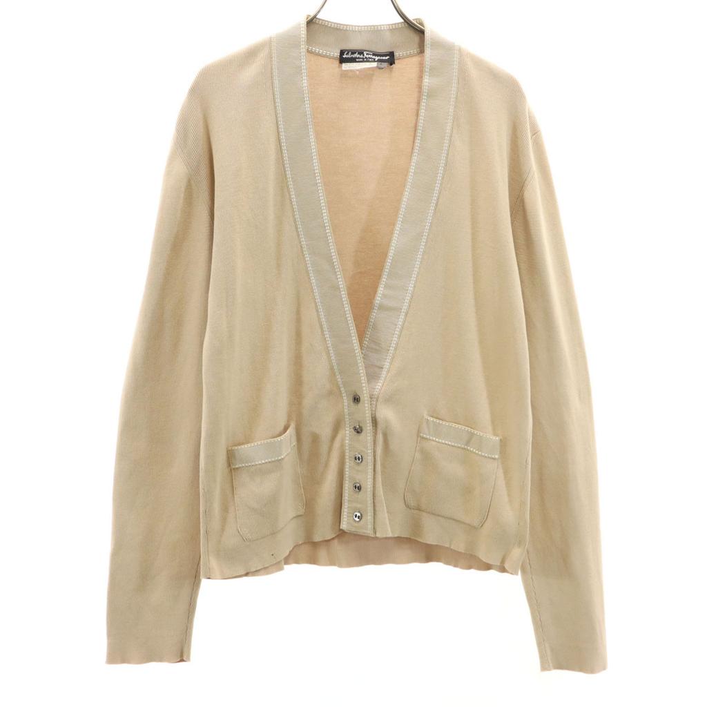 Salvatore Ferragamo 90s Made in Italy Old Long sleeve knit cardigan L Women Used