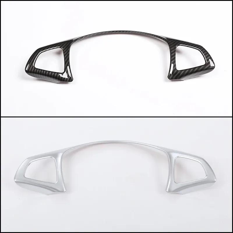 For Mercedes Benz C E GLC CLA Class W205 W213 X253 ABS Silver Car Steering Wheel Trim Cover Sticker Decal Decorative Accessories