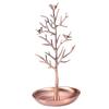 Metal Earring Rack Necklace Organizer Jewelry Holder Ornament Display Tree Stand (Bronze)