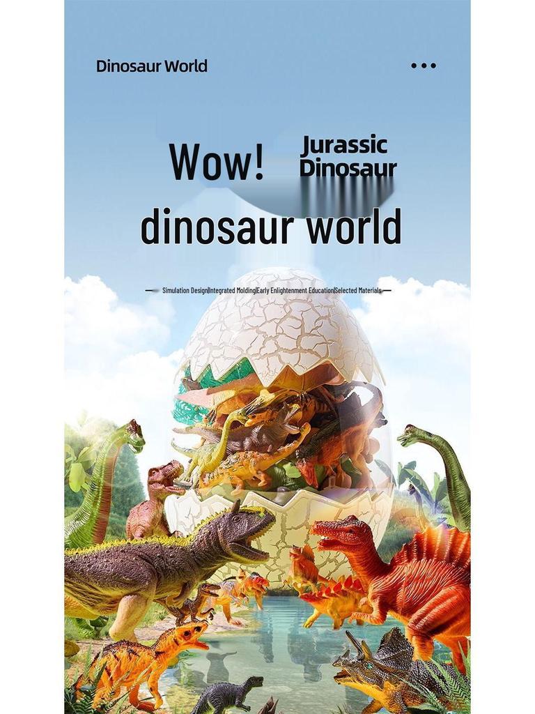 Interactive Dinosaur Egg Toys: Jungle Jurassic PVC Models for Kids' Cognitive Play
