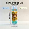 1PC Sunflower Highland Cow Farm Print 750ml Color Plastic Sports Water Bottle Leakproof Flip Straw Lid Suitable for Sports Office Home Use