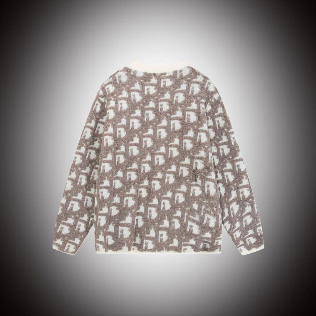 Men's Heavy Jacquard Zipper Cardigan Sweater - Unisex, Autumn/Winter Fashion