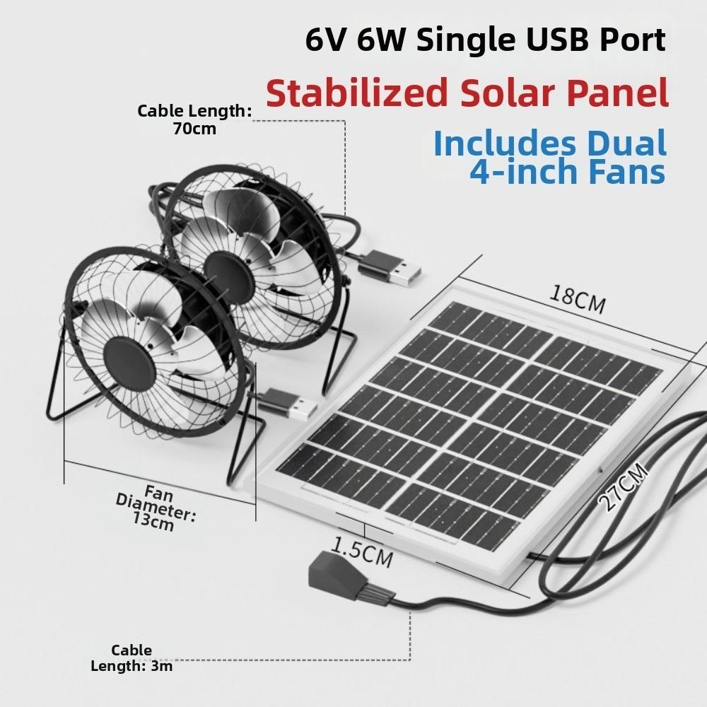 Low Noise Portable Fan Battery Operated Exhaust Fan Air Extractor Solar Fan  Office