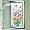 Colorful Tulips Butterflies Wall Sticker Set Modern Minimalist Home Decor for Living Room Study Waterproof Self-Adhesive Removable