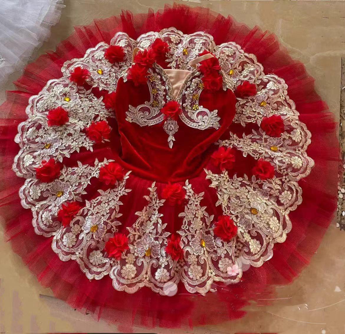 

Дитяча професійна балетна пачка «Лебедине озеро», костюм для виступів 175 cm червоний