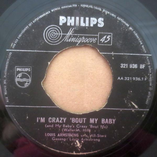 

7inch Record LOUIS ARMSTRONG HIS ALLSTARS Im Crazy Bout My Baby Keepin O 321936BF Philips Germany Jazz Used