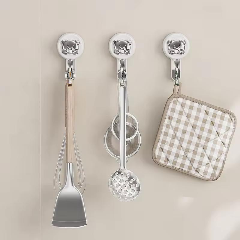 Overdoor Towel Hook with Rotating Suction Cup No Drill for Bathroom Storage
