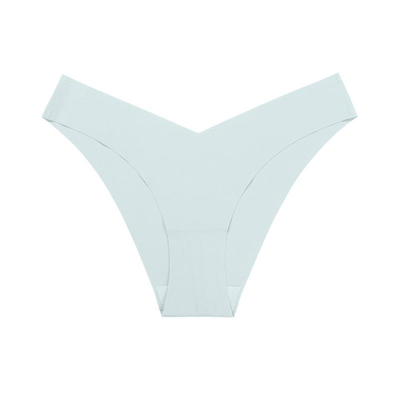 Jednodílné bezešvé spodní prádlo s nízkým pasem a plus size pro dámy, z ledového hedvábí, s tenkým bavlněným klínem, prodyšné, sportovní fitness kalhotky