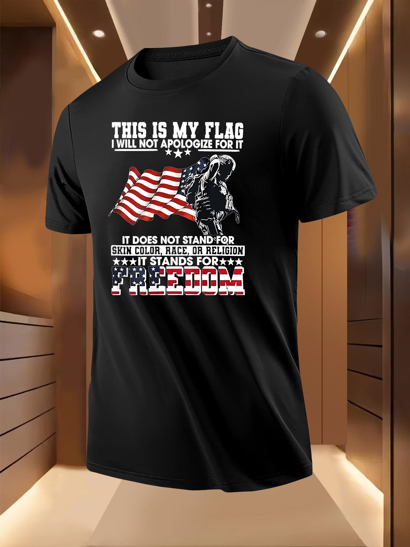 My Flag Print Pattern Tshirt M