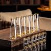 Gold Foil Golden Rockery Wine Glass Set Wine Divider 100ml Wine Jug Set Metal Storage Rack Transparent Gold Mountain