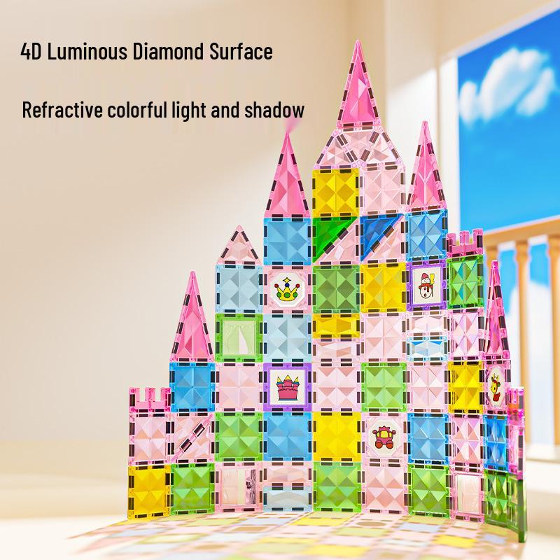 Colorful Magnetic Building Blocks Set - Brain-Teasing Puzzle Toy for Kids