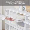 Tenma Storage Box Fits Case Small Item Width 25.7Depth 36.9Height 14.6cm Resistant Sagging Holder Costume Color White Clear Model 36-25