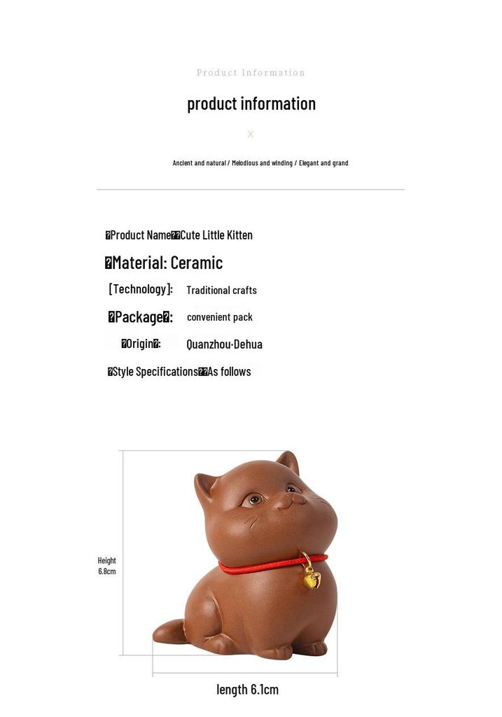 Charming Lucky Cat Purple Clay Tea Pet for Home or Office Decor
