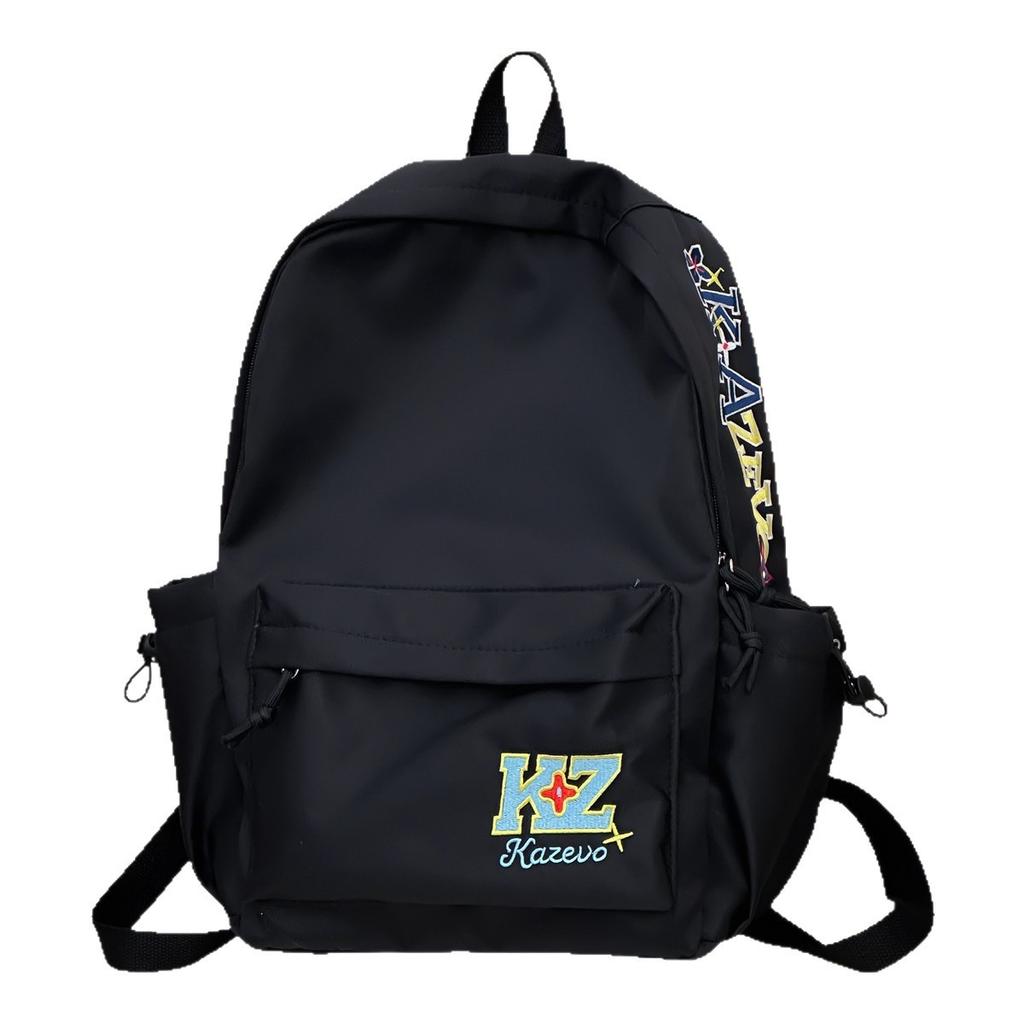 Schoolbag American College Trendy Cool Embroidered Alphabet Backpack Junior High School Students Daily Commuting Light Casual Versatile Backpack
