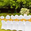 50 Sets Stretch Spandex Folding Chair Covers, Universal Fitted Chair Cover with Chair Sashes, Removable Washable Protective Slipcovers, for Wedding,