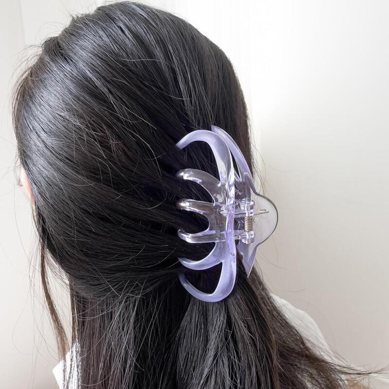 Women s Transparent Jelly Pastel Hair Clip A25713_White