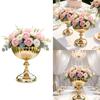Decorative Pedestal Compote Bowl Vases, Metal Flower Holders Urn Vases for Elevated Table Arrangements At Weddings, Banquets, Home Tables and Display