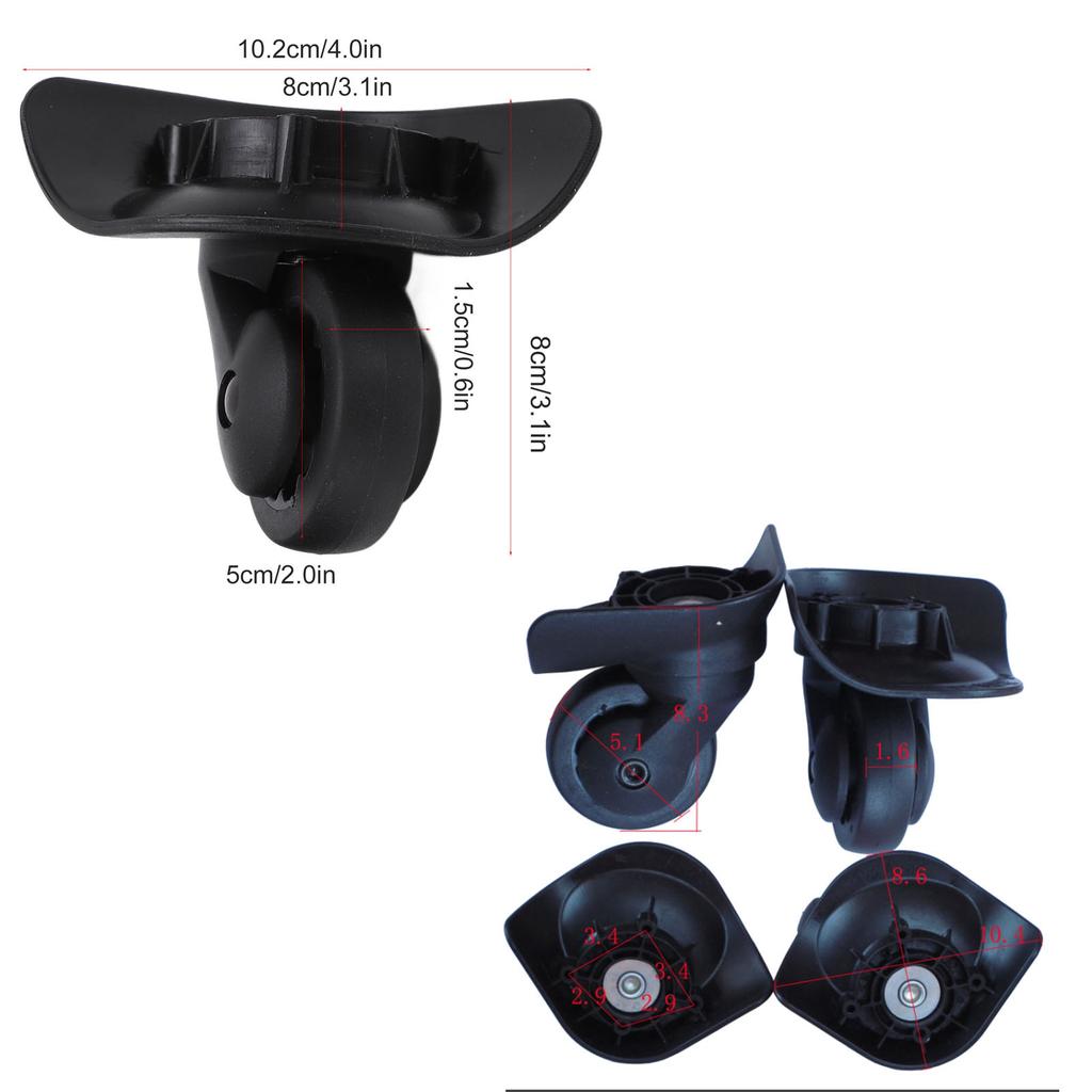 1 Pair A53 Suitcase Wheels Convenient & Lightweight Luggage Wheels Effortless Mobility Functionality For Travel Durable