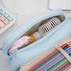 Large Capacity Detachable Pencil Case Storage Bag Cosmetic Bag Ita Bag Pouch Solid Color Organizer Case Stationery Storage Bag