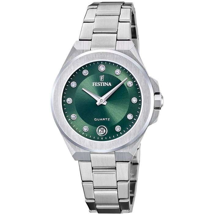 Montre Femme - Festina - F20700/4 - Acier Inoxydable - Étanchéité 5 ATM - Cadran Vert