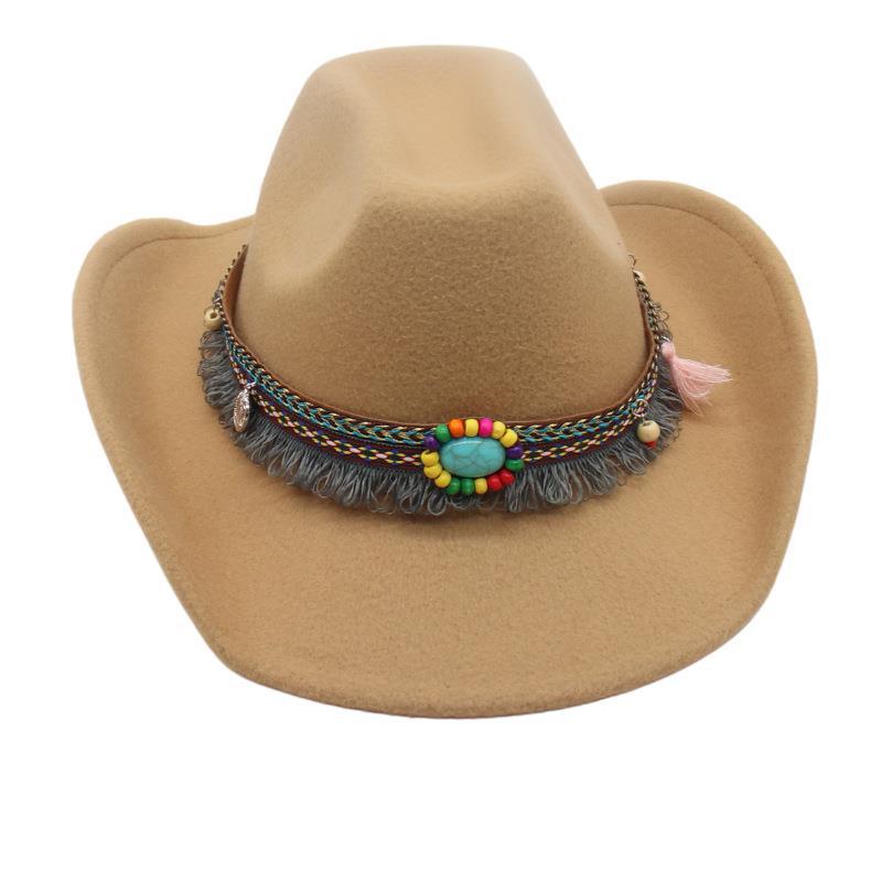 New Men'S And Women'S High-End Top Hats, Ethnic British Style, Tibetan Cowboy Hats Wholesale