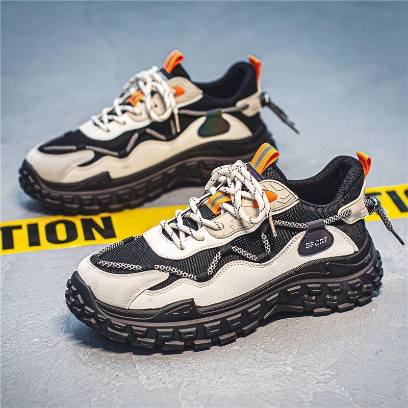 Mesh Male Shoes Men's Casual Sneakers Thick Platform Black Comfortable Size 9 Lightweight Tourist Original Fashion on Sale Jump