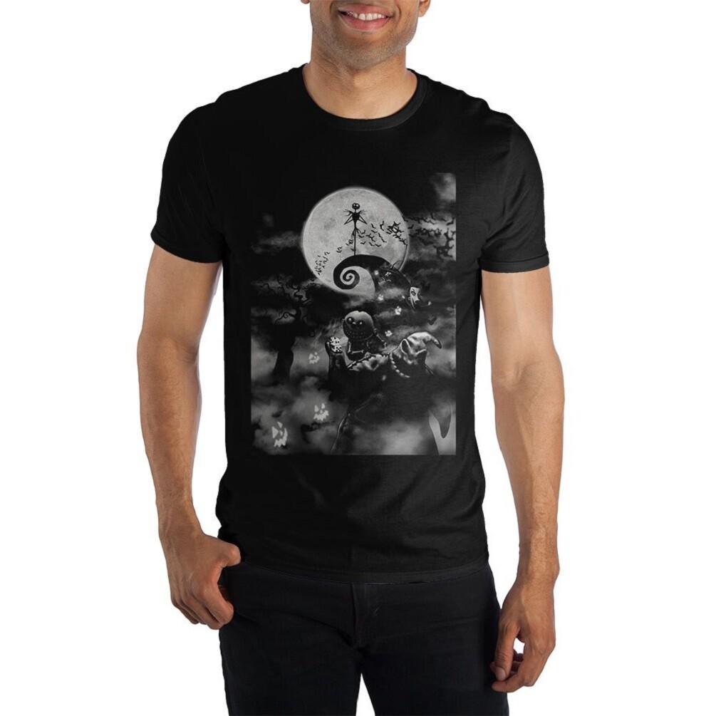 The Nightmare Before Christmas Jack Skellington Group Moon Men s T-Shirt NWT S