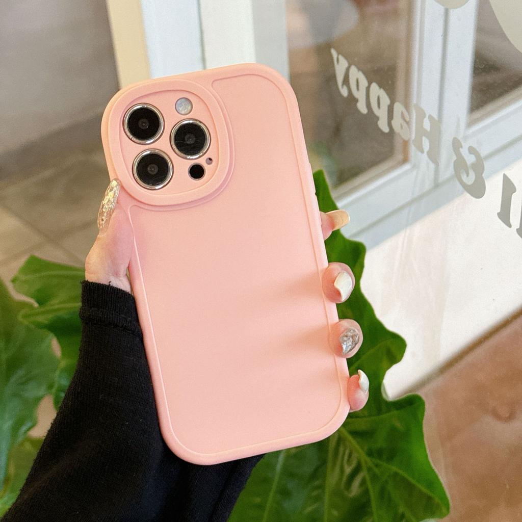 Lammleder Materialhülle für IPhone 16 Big Eyes Mattierte Gerillte Leder Handyhülle für IPhone 13 Schutzhülle