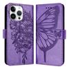 Suitable for iPhone 17 PRO Embossed Large Butterfly Case, Apple 15/16, Samsung S25U Card Slot Flip Leather Case