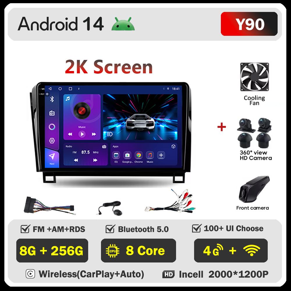 Car Radio For Toyota TundraXK50 2007-2013 Android 14 Multimedia Player Intelligent Car Systems Touch Screen GPS Navigation  DSP