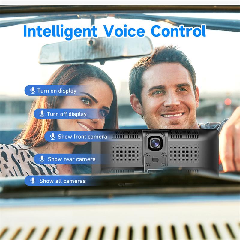 Car Mirror Video Recording Carplay & Android Auto Wireless Connection Gps Navigation Dashboard Dvr Ai Voice