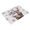 Christmas Dining Mat, Restaurant Atmosphere Decoration, Table Mat, Linen Printed Insulation Mat, Western Style Mat