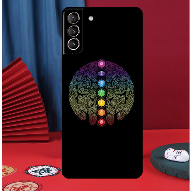 Mandala Chakra Insist Yoga Phone Case For Samsung Galaxy S24 Ultra S9 S10 S20 FE S21 S22 S23 Plus S25 Ultra Back Cover