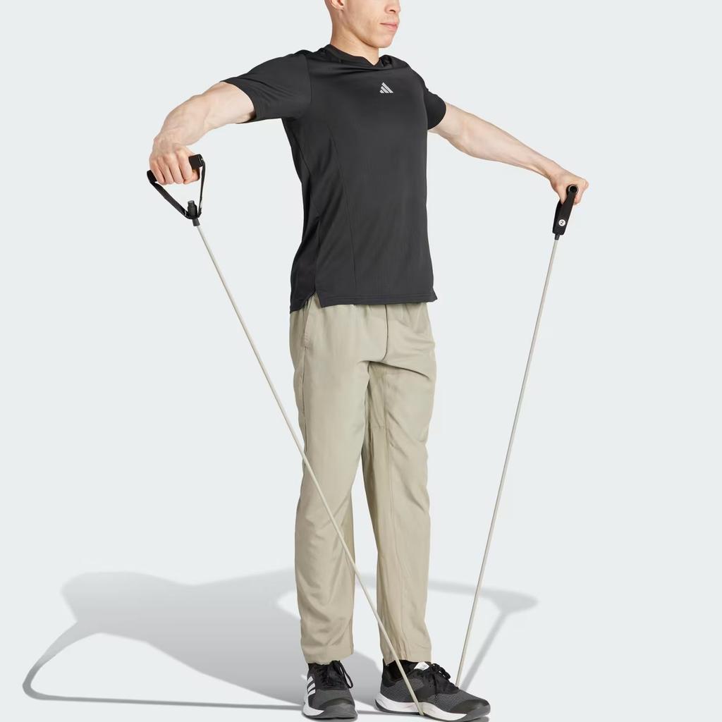 Adidas Train Essentials Seasonal Woven Training Pants Silver Pebble Men Streetwear IR5884