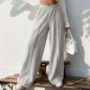 Autumn Women's Casual Pants Elastic High Waist Splicing Wide Leg Trousers Women Joggers