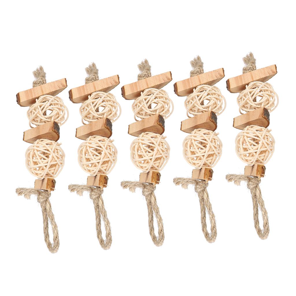 Pet Toy Parrot Grinding Rope Toy Applewood Bitten Rattan Ball Hamster Pet String Plaything