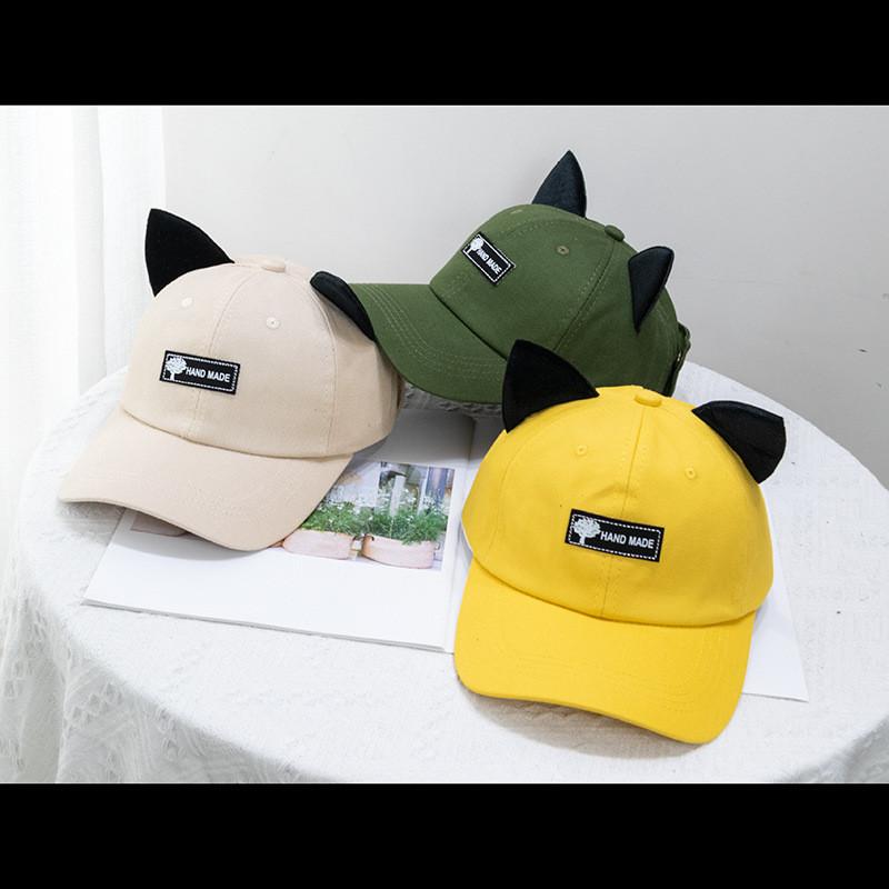 Fashionable Korean Style Aviator Glasses Cap With Cute Cat Ears Double-sided Wear Baseball Hat