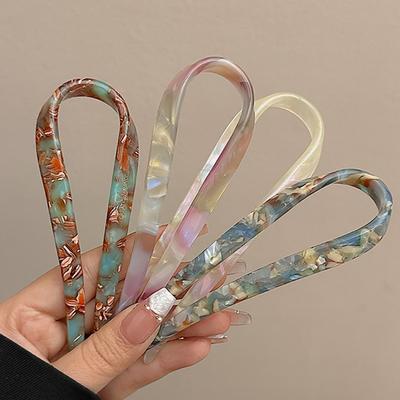 Chinese-style New Chinese Retro U-shaped Acetate Hairpin Fashion Gold Label Simple Hairpin Hair Accessory