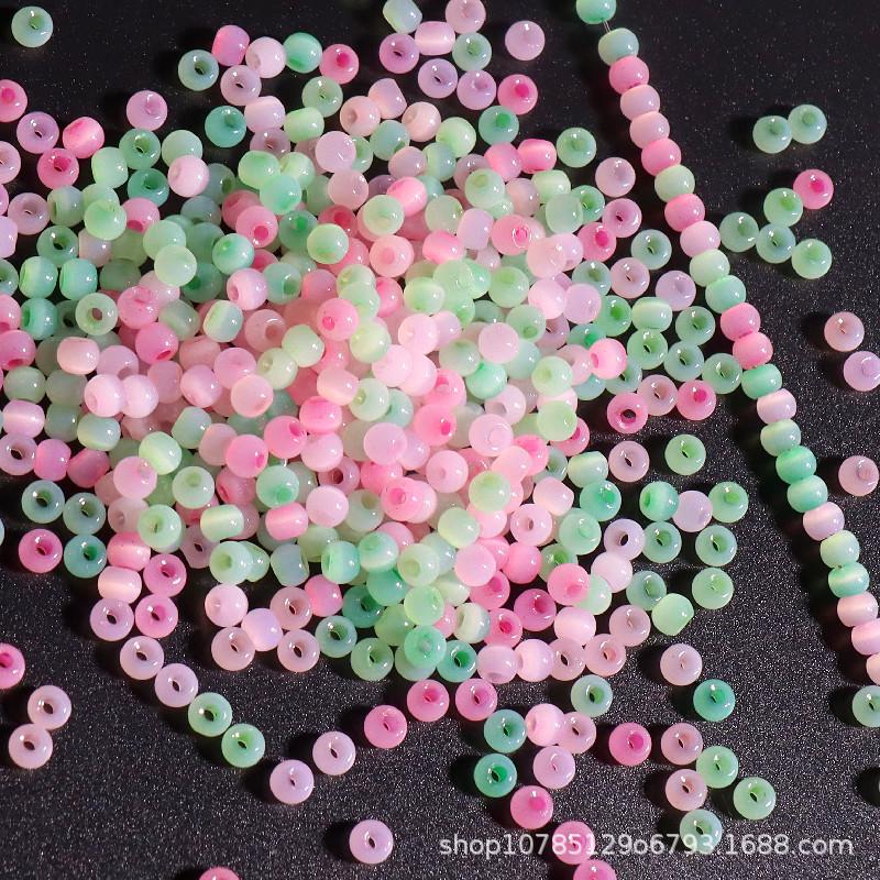 4mm Cat's Eye Jade Ice Glass Beads for DIY Jewelry