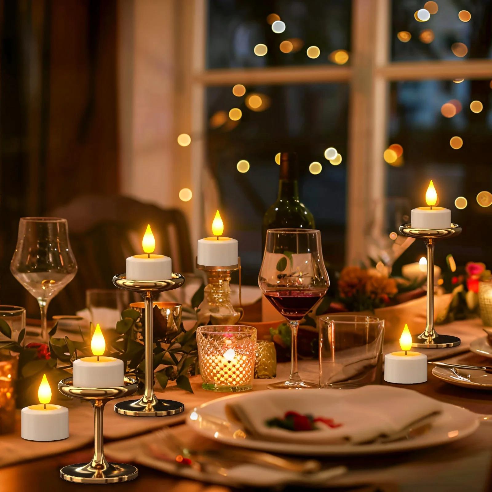 

Набор из 12 перезаряжаемых светодиодных светильников-свечей с дистанционным управлением, беспроводной электронный светильник-свеча без пламени One Size