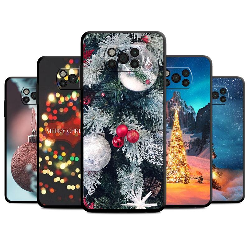 Schwarz Fall Funda Für Samsung Galaxy M13 M12 M22 M23 M33 M52 M32 5g M31 M30s M51 M31s M11 m31 Prime Weihnachten Baum Nette Coque
