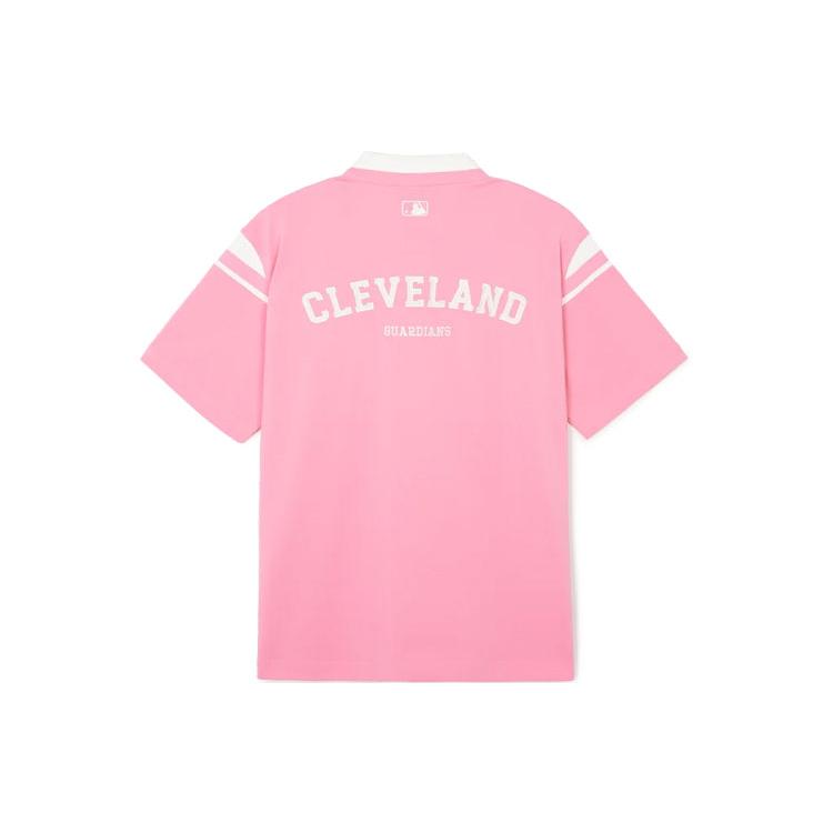 New MLB Polo Shirts Unisex Pink 3APQV0143-45PKS