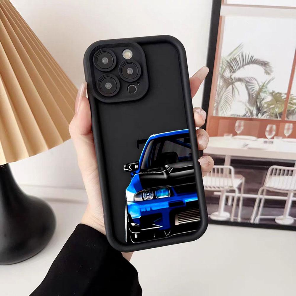 Carton Sports Car JDM Drift Phone Case For Samsung A13 A15 A16 A17 A22 A23 A25 A32 A33 A35 A51 A52 A53 A54 A55 A71 A72 Cover